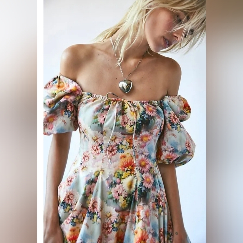 NEW- Free People, Spektor Heart Pendant Necklace, Vintage Silver